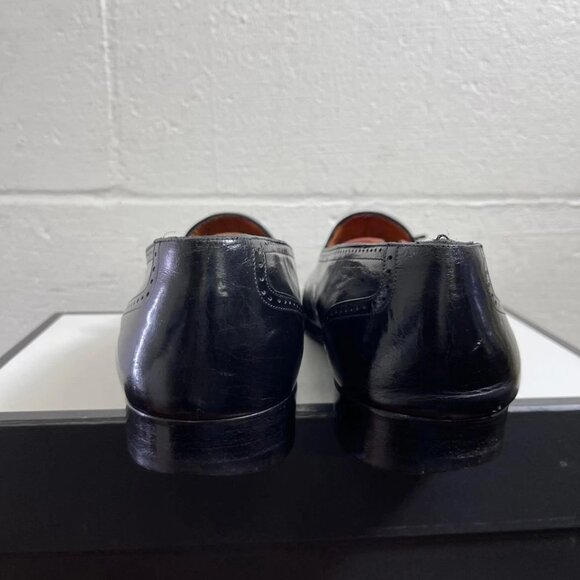 Salvatore Ferragamo Tassel Loafer Cap Toe Black Leather Dress Shoes Mens 10.5 EE - Picture 6 of 11